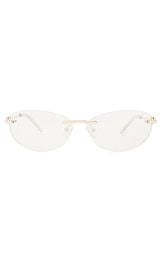 Le Specs Slinky Sunglasses In Bright Gold at Revolve