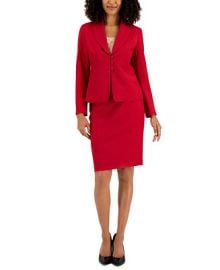 Le Suit Shawl-Collar Slim Skirt Suit Regular and Petite Sizes - Macys at Macys