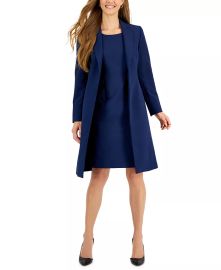 Le Suit Womens Crepe Topper Jacket Sheath Dress Suit Regular and Petite Sizes - Macys at Macys