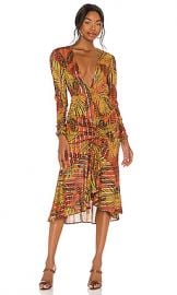 Le Superbe Crosby Ave Dress in Orange Tropical Palm from Revolve com at Revolve