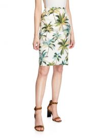 Le Superbe Hawaiian Shine Sequin Palm-Tree Pencil Skirt at Neiman Marcus