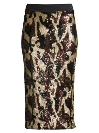 Le Superbe Liza Sequin Camo Midi Skirt at Saks Fifth Avenue