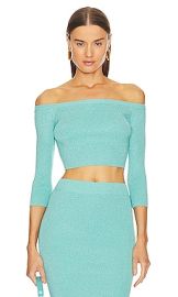 Le Superbe Oaxaca Knit Top In Aqua Shine at Revolve