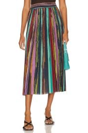 Le Superbe Painted Stripe Pleated Skirt at Revolve