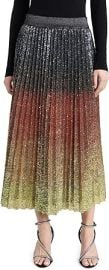 Le Superbe Women39s Flame Degrade Pleated Skirt Flame Degrade Sequins Metallic S at Womens Clothing store at Amazon