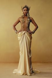 Le Thanh Hoa Golden Heritage Gown at Le Thanh Hoa