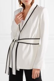 Le Tuxedo crepe wrap jacket by La Ligne at Net A Porter