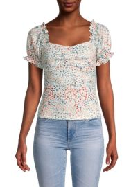 Lea  Viola Puff-Sleeve Floral Top on SALE at Saks Off 5th