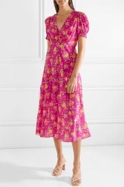 Lea Silk Midi Dress by Saloni at Net A Porter