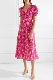 Lea floral-print silk crepe de chine midi dress at Net A Porter