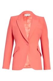 Leaf Crepe Jacket in Coral by Alexander McQueen at Nordstrom