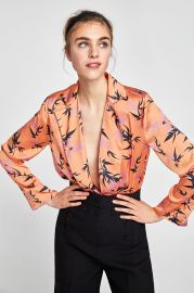 Leaf Print Bodysuit by Zara at Zara