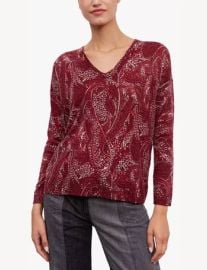 Leaf Print Wool Jumper at John Lewis