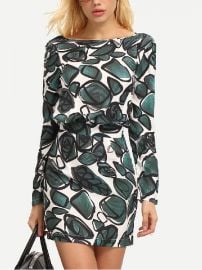 Leaf print dress at SheIn