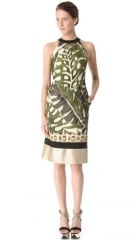 Leaf print halter dress by Giambattista Valli at Shopbop