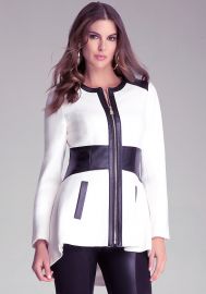 Leah Contrast Coat at Bebe