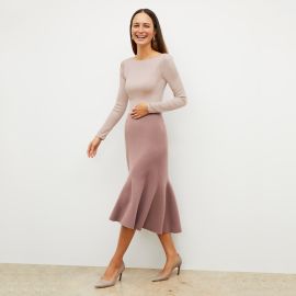 Leah Skirt - Boiled Wool Rose Taupe MMLaFleur at MMLaFleur