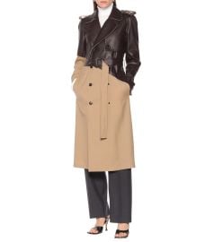 Leather And Wool Gabardine Trench Coat - Bottega Veneta at Mytheresa