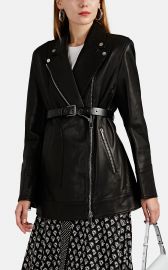 Leather Belted Moto Jacket by Akira Naka at Barneys Warehouse