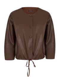 Leather Blend Jacket-Dark Brown  NOCTURNE  Wolf amp Badger at Wolf and Badger