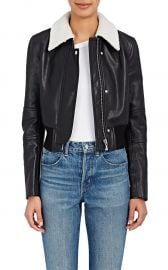 Leather Crop Bomber Jacket by Helmut Lang at Barneys Warehouse