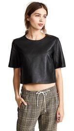 Leather Crop Tee at Shopbop