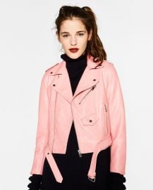 Leather Effect Jacket at Zara