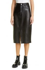 Leather Midi Boot Skirt at Nordstrom