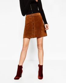 Leather Mini Skirt at Zara