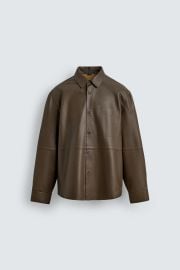 Leather Pocket Shirt at Zara