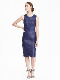 Leather Sheath Dress at Banana Republic