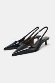 Leather Slingback Shoes at Zara