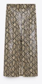 Leather Snakeskin Skirt at Zara