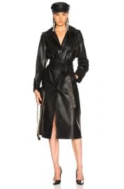 Leather Trench Coat at Forward