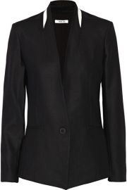 Leather Trimmed Blazer by Helmut Lang at Net A Porter