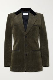 Leather-Trimmed Corduroy Jacket by Saint Lauren at Net A Porter