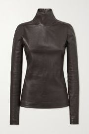 Leather Turtleneck Top by Bottega Veneta at Net A Porter