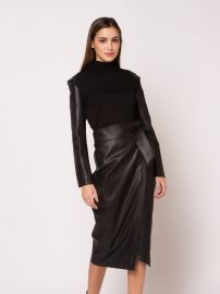 Leather Wrap Skirt by Gracia at Gracia