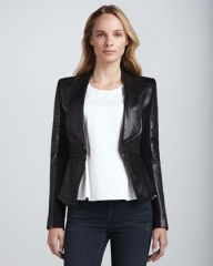 Leather and Ponte Jacket by Rebecca Minkoff at Neiman Marcus