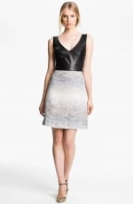 Leather and jacquard dress by LAgence at Nordstrom