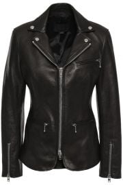 Leather biker jacket at The Outnet