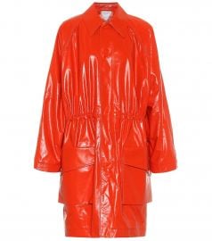 Leather coat at Mytheresa