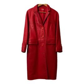 Leather coat Miu Miu Red size 40 IT in Leather - 44742358 at Vestiaire Collective