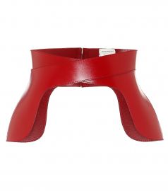 Leather corset belt at Mytheresa