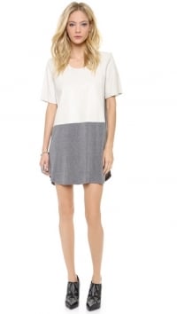 Leather front tunic by Michelle Mason at Shopbop