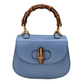 Leather handbag Gucci Blue in Leather - 47787661 at Vestiaire Collective