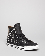 Leather high tops by Converse at Bloomingdales