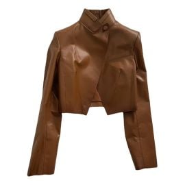 Leather jacket Fendi Brown size 38 IT in Leather - 41100250 at Vestiaire Collective