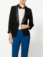 Leather lapel blazer at Piperlime at Piperlime