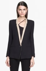 Leather lapel jacket by Helmut Lang at Helmut Lang